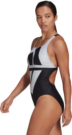 Meilleure affaire 🎉 Adidas 3 Bars Swimsuit fitted Women, rouge/rose 🧨 -Maillots de bain Soldes adidas 3 bars swimsuit fitted women black white 4