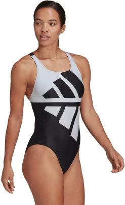 Meilleure affaire 🎉 Adidas 3 Bars Swimsuit fitted Women, rouge/rose 🧨 -Maillots de bain Soldes adidas 3 bars swimsuit fitted women black white 5