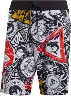 Meilleur prix 🥰 Adidas Badge up Tech Cassic Length Shorts Men, noir/blanc 🌟