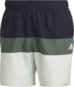 Grosses soldes ❤️ Adidas Block CLX Short Length Shorts Men, bleu/gris ✔️