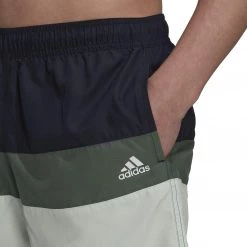 Maillots de bain Soldes -Maillots de bain Soldes adidas block clx short length shorts men legend ink linen green 2