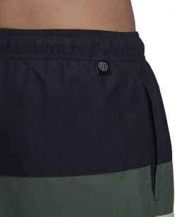Grosses soldes ❤️ Adidas Block CLX Short Length Shorts Men, bleu/gris ✔️ -Maillots de bain Soldes adidas block clx short length shorts men legend ink linen green 3