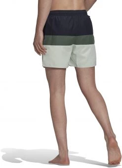 Grosses soldes ❤️ Adidas Block CLX Short Length Shorts Men, bleu/gris ✔️ -Maillots de bain Soldes adidas block clx short length shorts men legend ink linen green 5