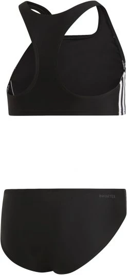 Offres 🎁 Adidas Fit 3S Bikini Fille, noir ❤️ -Maillots de bain Soldes adidas fit 3 stripes 2 piece bikini maedchen black white 2
