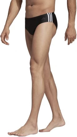Bon marché ✔️ Adidas Fit 3S Boxer de bain Homme, noir 🌟 -Maillots de bain Soldes adidas fit 3 stripes trunks herren black white 5 1