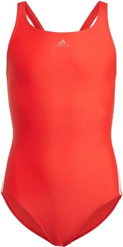 Meilleur prix 😍 Adidas Fit 3S Swimsuit ⭐ Girls, rouge ❤️