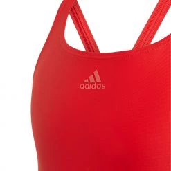 Meilleur prix 😍 Adidas Fit 3S Swimsuit ⭐ Girls, rouge ❤️ -Maillots de bain Soldes adidas fit 3s swimsuit girls vivid red white 3