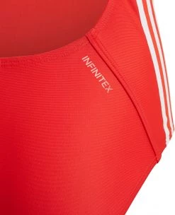Meilleur prix 😍 Adidas Fit 3S Swimsuit ⭐ Girls, rouge ❤️ -Maillots de bain Soldes adidas fit 3s swimsuit girls vivid red white 5