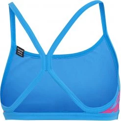 Vente flash ⭐ Adidas Pro AOP Haut de maillot de bain 2 pièces Femme, bleu/rose ✨ -Maillots de bain Soldes adidas pro aop 2 piece top women true blue 2