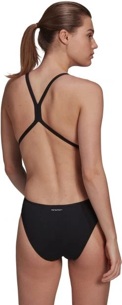 Tout neuf 😀 Adidas Pro Big Badge Of Sport Swimsuit Women, noir 💯 -Maillots de bain Soldes adidas pro big badge of sport swimsuit women black white 3