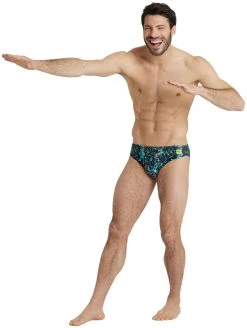 Meilleure affaire ⌛ Arena Allover Brief Men, Multicolore 🔥 -Maillots de bain Soldes arena allover brief men black multi 5 1