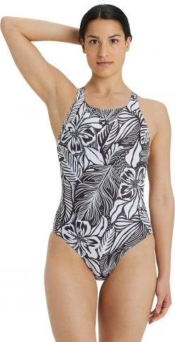 Le moins cher ✔️ Arena Allover Swim Pro Back One Piece 🥰 Swimsuit Women, noir/blanc ⌛ -Maillots de bain Soldes arena allover swim pro back one piece swimsuit women black multi 3 1