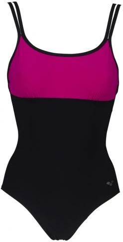 Meilleure affaire ⌛ Arena Betta U Back One Piece Swimsuit Women, noir/rose 🔔
