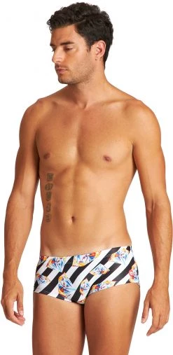 Grosses soldes 👏 Arena Crazy Diamond Low Waist Shorts Men, Multicolore ❤️ -Maillots de bain Soldes arena crazy diamond low waist shorts men black white multi 6