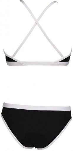 Remise 🧨 Arena Cross Back Solid Bikini Women, noir/blanc 💯 -Maillots de bain Soldes arena cross back solid bikini women black white 4