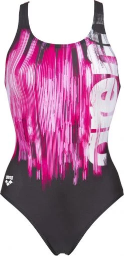 Top 10 🎁 Arena Drawing Swim Pro Back Maillot de bain une pièce Femme, noir/rose 🥰 -Maillots de bain Soldes arena drawing swim pro back one piece swimsuit women black freak rose 3