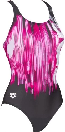 Top 10 🎁 Arena Drawing Swim Pro Back Maillot de bain une pièce Femme, noir/rose 🥰 -Maillots de bain Soldes arena drawing swim pro back one piece swimsuit women black freak rose 5