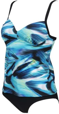 Offres 😉 Arena Flavia Tankini C-Cup Women, bleu/noir ⭐ -Maillots de bain Soldes arena flavia tankini c cup women black multi black 3