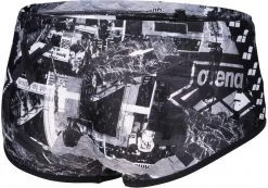 Grosses soldes 🤩 Arena Icons Allover Low Waist Shorts Men, noir/blanc 🎁 -Maillots de bain Soldes arena icons allover low waist shorts men black multi 4