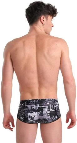 Grosses soldes 🤩 Arena Icons Allover Low Waist Shorts Men, noir/blanc 🎁 -Maillots de bain Soldes arena icons allover low waist shorts men black multi 6