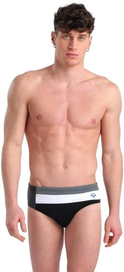 Bon marché ❤️ Arena Icons Briefs Briefs Men, noir/blanc 👏 -Maillots de bain Soldes arena icons briefs briefs men black asphalt ardesia 5