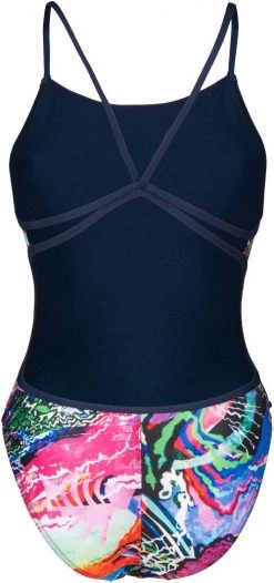 Maillots de bain Soldes -Maillots de bain Soldes arena lace back allover one piece swimsuit women navy multi 2 1