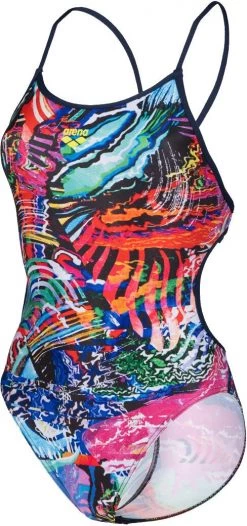 Acheter ✔️ Arena Lace Back Allover One Piece Swimsuit Women, Multicolore 🤩 -Maillots de bain Soldes arena lace back allover one piece swimsuit women navy multi 3 1