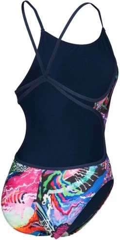 Acheter ✔️ Arena Lace Back Allover One Piece Swimsuit Women, Multicolore 🤩 -Maillots de bain Soldes arena lace back allover one piece swimsuit women navy multi 4 1