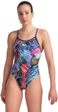 Acheter ✔️ Arena Lace Back Allover One Piece Swimsuit Women, Multicolore 🤩 -Maillots de bain Soldes arena lace back allover one piece swimsuit women navy multi 6 1