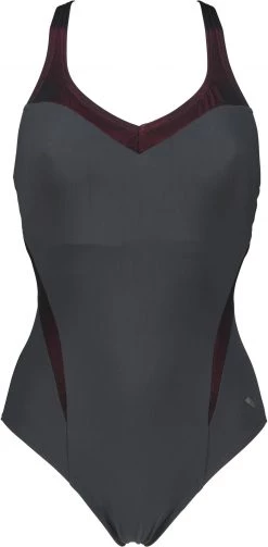 Budget 😍 Arena Light Cross Back Swimsuit Women, gris ⌛