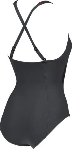 Budget 😍 Arena Light Cross Back Swimsuit Women, gris ⌛ -Maillots de bain Soldes arena light cross back swimsuit women ash grey calypso 4 1