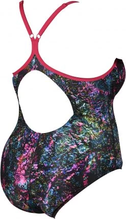 Vente flash 😀 Arena Mountains Texture Light Drop Back Swimsuit Plus Women, noir/Multicolore 🛒 -Maillots de bain Soldes arena mountains texture light drop back swimsuit plus women freak rose multi 4 1