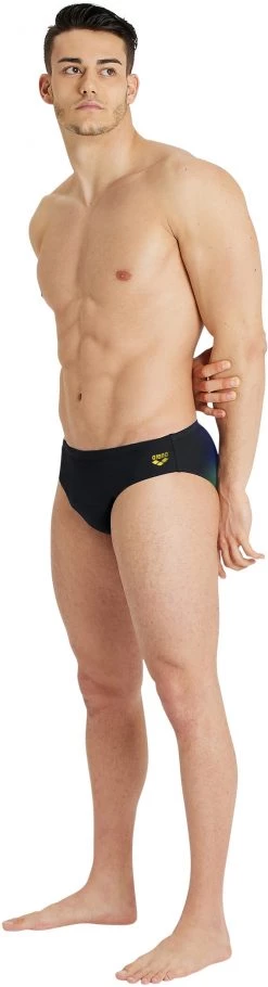 Remise ❤️ Arena Placement Briefs Men, noir/vert ❤️ -Maillots de bain Soldes arena placement briefs men black soft green multi 5 2