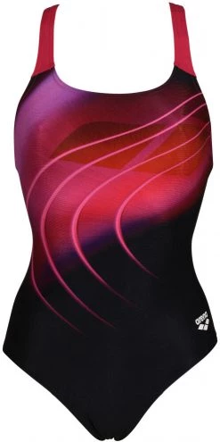 Budget 🔔 Arena Placement Swim Pro Back One Piece Swimsuit LB Women, noir/rose 🎁
