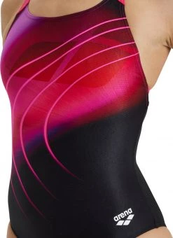 Budget 🔔 Arena Placement Swim Pro Back One Piece Swimsuit LB Women, noir/rose 🎁 -Maillots de bain Soldes arena placement swim pro back one piece swimsuit lb women black freak rose 6