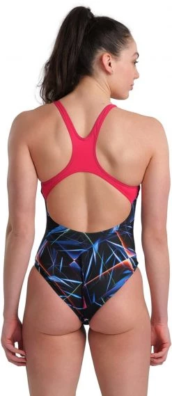 Le moins cher 💯 Arena Pro Back Allover One Piece Swimsuit Women, noir/Multicolore 🌟 -Maillots de bain Soldes arena pro back allover one piece swimsuit women black multi freak rose 6