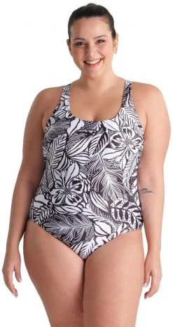 Top 10 🧨 Arena Pro Back Allover Plus One Piece Swimsuit 💯 Women, noir/blanc ❤️ -Maillots de bain Soldes arena pro back allover plus one piece swimsuit women black multi 5