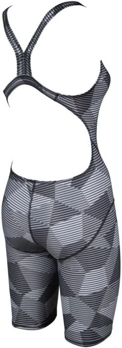 Meilleur prix 🔔 Arena Striped Geo Full Body Women, gris 🛒 -Maillots de bain Soldes arena striped geo full body women black multi 4