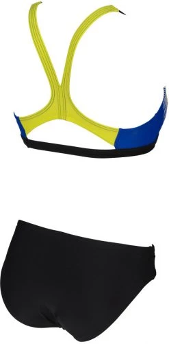 Promo ✨ Arena Threefold ✔️ Bikini Women, noir ⭐ -Maillots de bain Soldes arena threefold bikini women black neon blue soft green 4 1