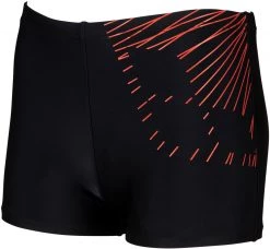 Le moins cher ❤️ Arena Trick Shorts Boys, noir/orange 🎁 -Maillots de bain Soldes arena trick shorts boys black floreale 3