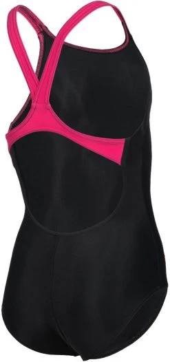 Bon marché ❤️ Arena V Back Graphic One Piece 🌟 Swimsuit Girls, bleu/vert 😉 -Maillots de bain Soldes arena v back graphic one piece swimsuit girls black freak rose 4 1