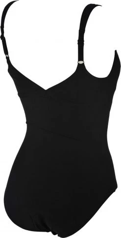 Bon marché ❤️ Arena Vertigo Maillot de bain une pièce Bonnet C encolure dégagée Femme, noir 👍 -Maillots de bain Soldes arena vertigo low c cup one piece swimsuit women black 2