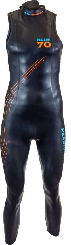 Nouveau 🎉 Blueseventy Reaction Sleeveless Wetsuit Men, noir ❤️ -Maillots de bain Soldes blueseventy reaction sleeveless wetsuit men black 3