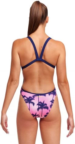 Budget 🧨 Funkita Brace Free One Piece Swimsuit 😍 Women, rose/noir ⭐ -Maillots de bain Soldes funkita brace free one piece swimsuit women pop palms 3