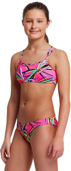 Grosses soldes 🎁 Funkita Criss Cross Two Piece Bikini ✨ Girls, Multicolore ⌛ -Maillots de bain Soldes funkita criss cross two piece bikini girls blade stunner 2