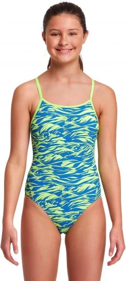 Remise 🛒 Funkita Diamond Back One Piece Swimsuit Girls, Multicolore 🔔