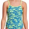 Meilleur prix 🔥 Funkita Diamond Back One Piece Swimsuit Girls, Multicolore 🔥 -Maillots de bain Soldes funkita diamond back one piece swimsuit girls blizzard blitz 1 5