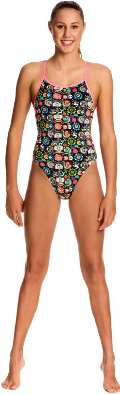 Vente flash 🔥 Funkita Single Strap One Piece Swimsuit ⌛ Girls, Multicolore ✔️ -Maillots de bain Soldes funkita single strap one piece girls bugalugs 2