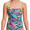 Meilleure vente 🎉 Funkita Single Strap One Piece Swimsuit Girls, Multicolore 😉 -Maillots de bain Soldes funkita single strap one piece swimsuit girls bright bergs 1 6