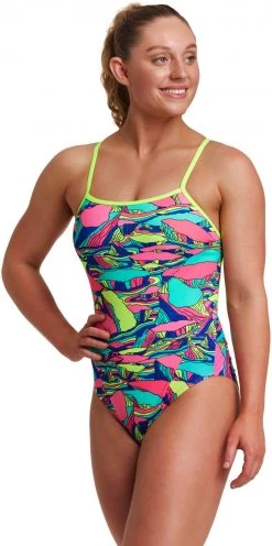 Remise 🎁 Funkita Single Strap One Piece Swimsuit Women, Multicolore 🥰